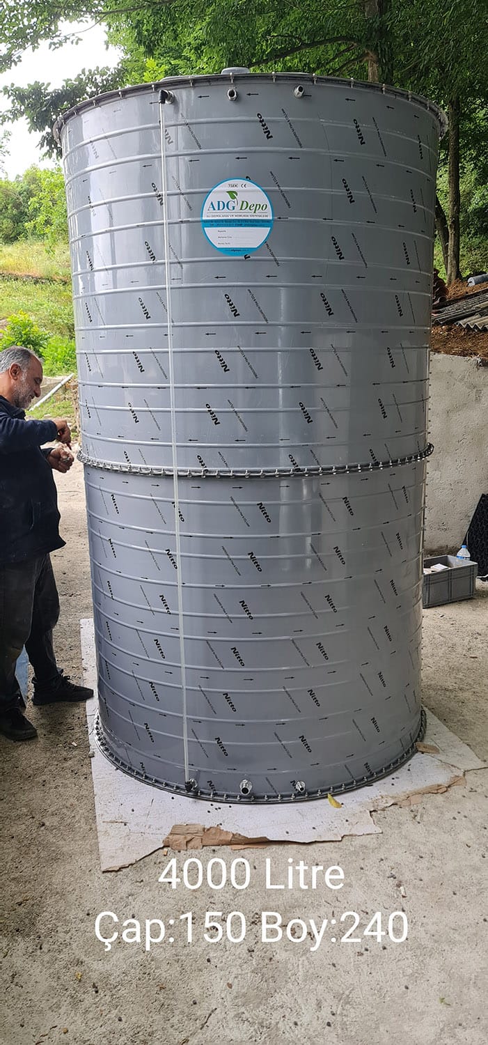 Modüler silindirik su deposu